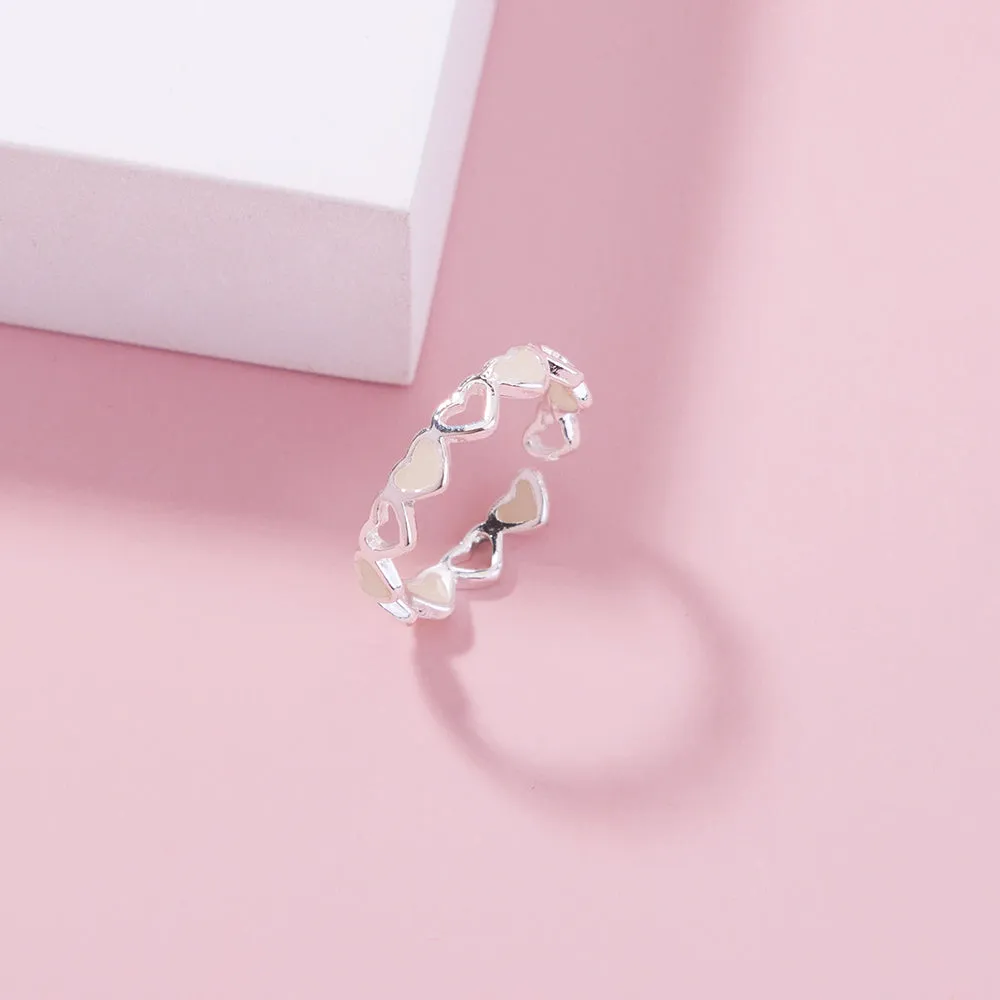 Luminous Heart Ring Adjustable Ring