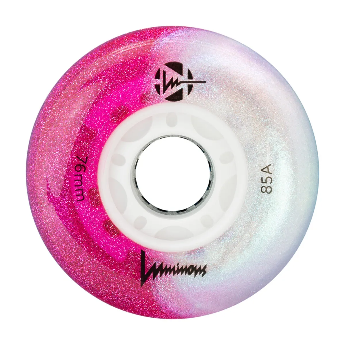 Luminous LED Inline Skate Wheels 76mm/85A - Cotton Candy - SOLD BY THE SINGLE WHEEL