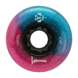 Luminous LED Inline Skate Wheels 76mm/85A - Galaxy - SOLD BY THE SINGLE WHEEL