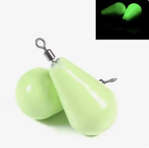 Luminous Pear Drop Fishing Sinker 60g