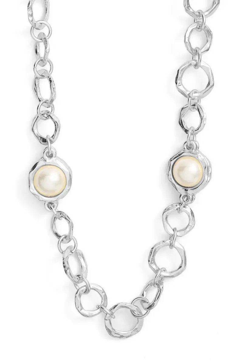 Luminous Pearl Station Necklace