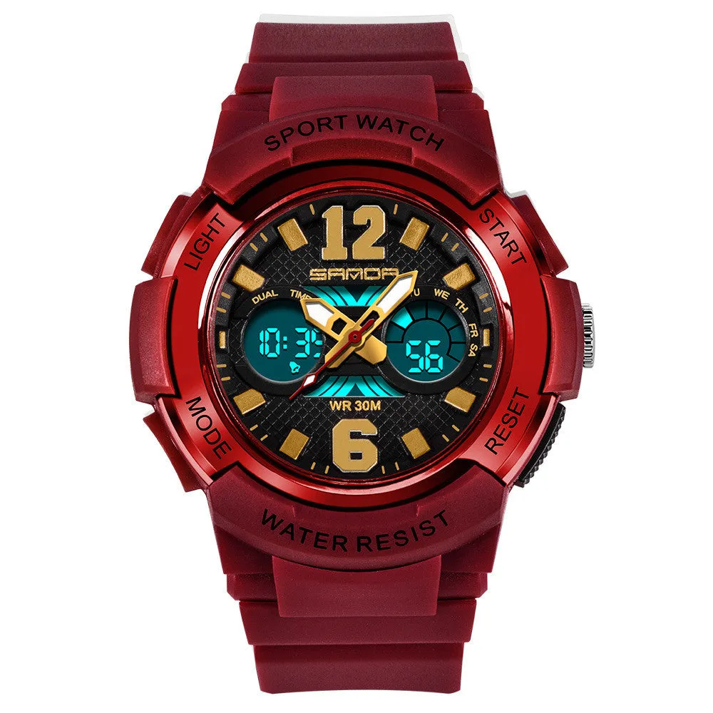 Luminous waterproof alarm clock sports watch