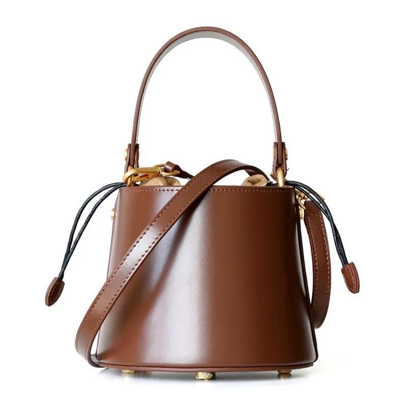 Luxury Leather Mini Bucket Bag