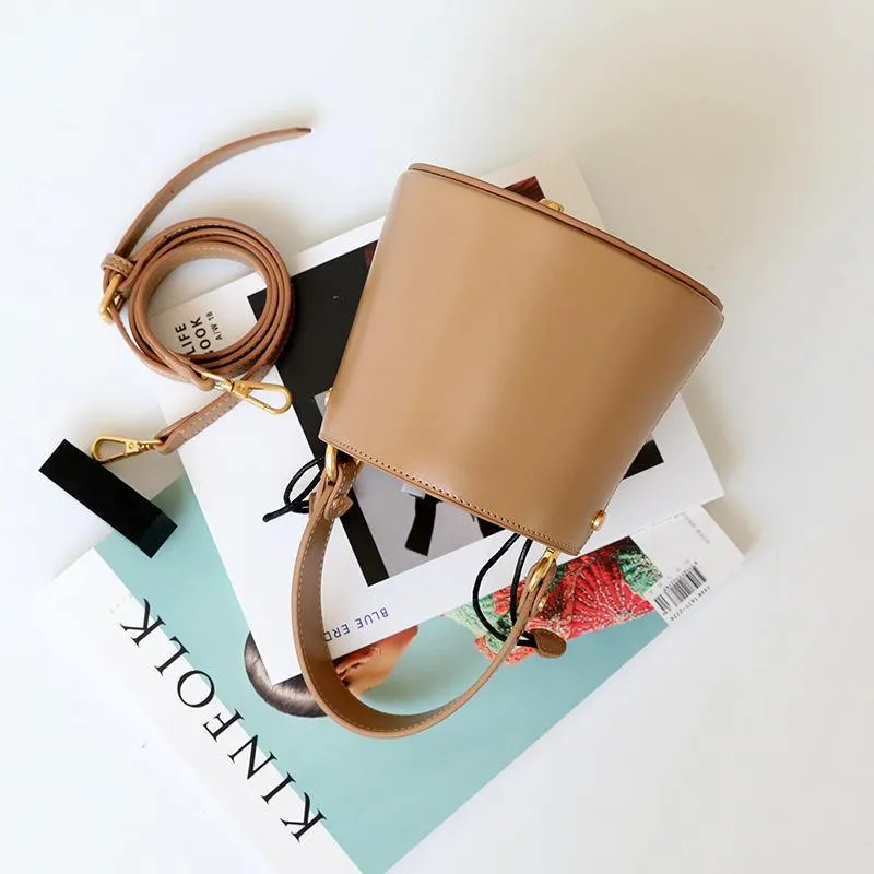 Luxury Leather Mini Bucket Bag