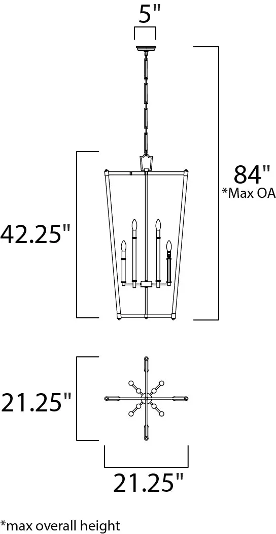 Maxim 16102 Lucent 8-lt 21.25" Pendant