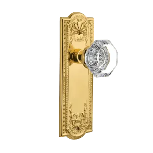 Meadows Long Plate with Waldorf Knob in Polished Brass