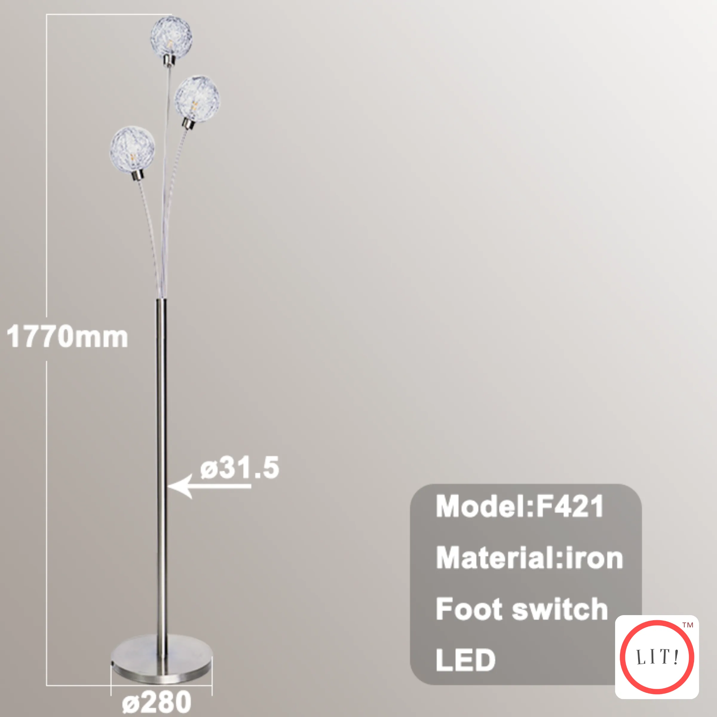 Modern 3 Lights Standing Reading And Floor Lamp