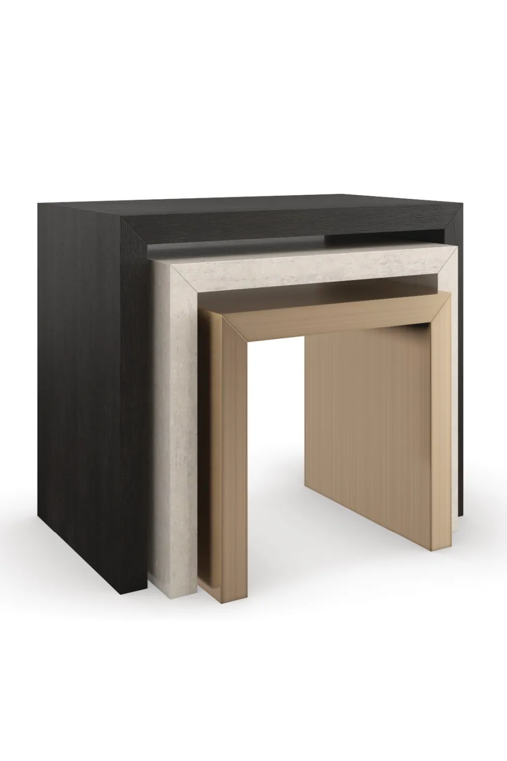 Modern Minimalist Nesting Tables (3) | Caracole Contrast