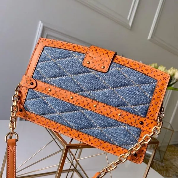 Monogram Quilted Denim Trunk Clutch Shoulder Bag M55047 2019 Collection