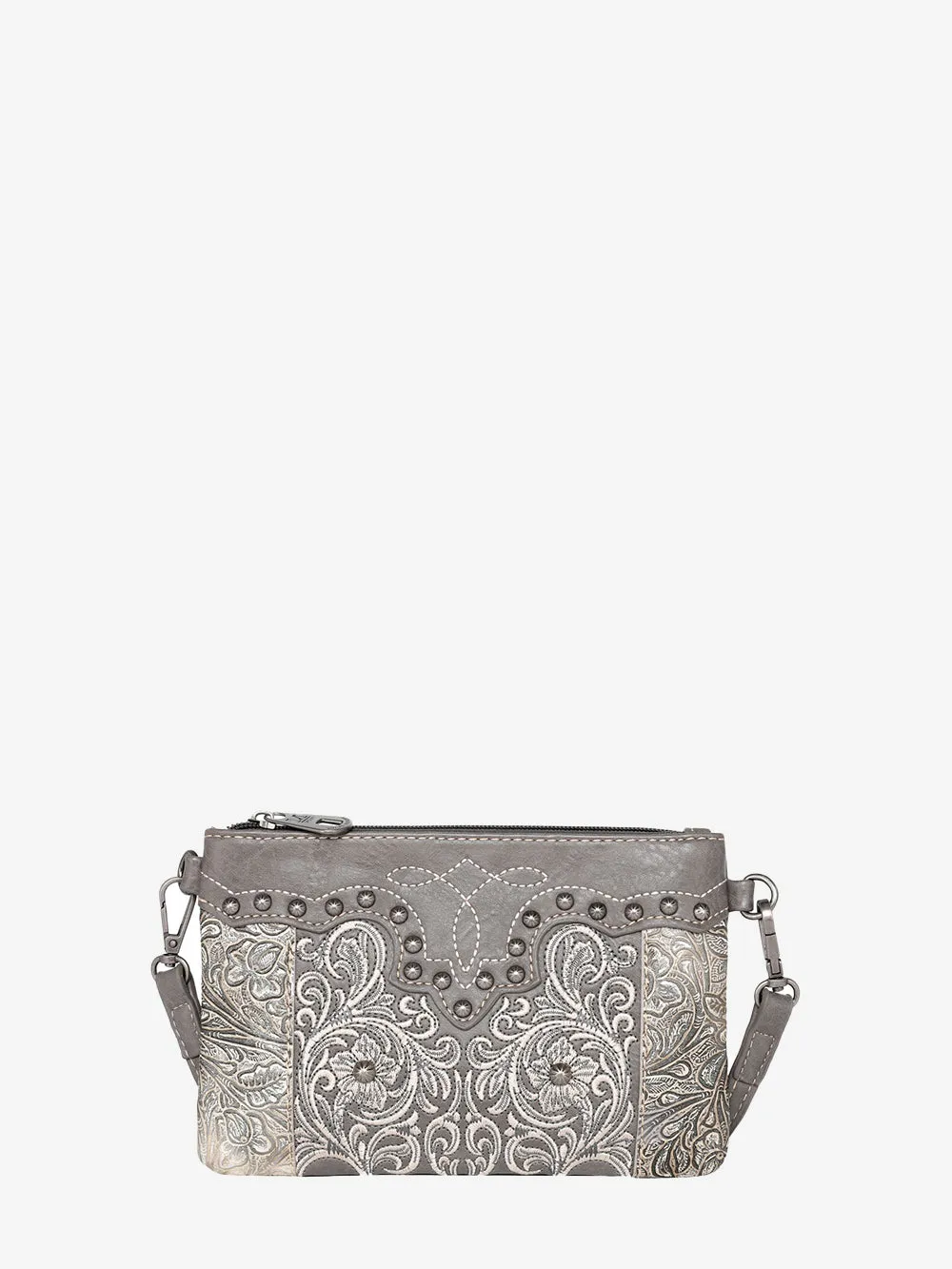 Montana West Floral Embroidered Crossbody Clutch