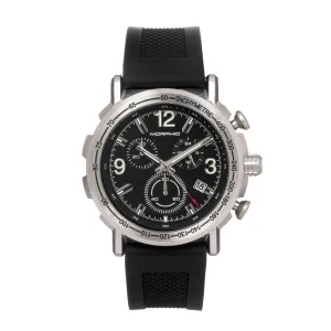 Morphic M93 Series Chronograph Strap Watch w/Date - Silver/Black