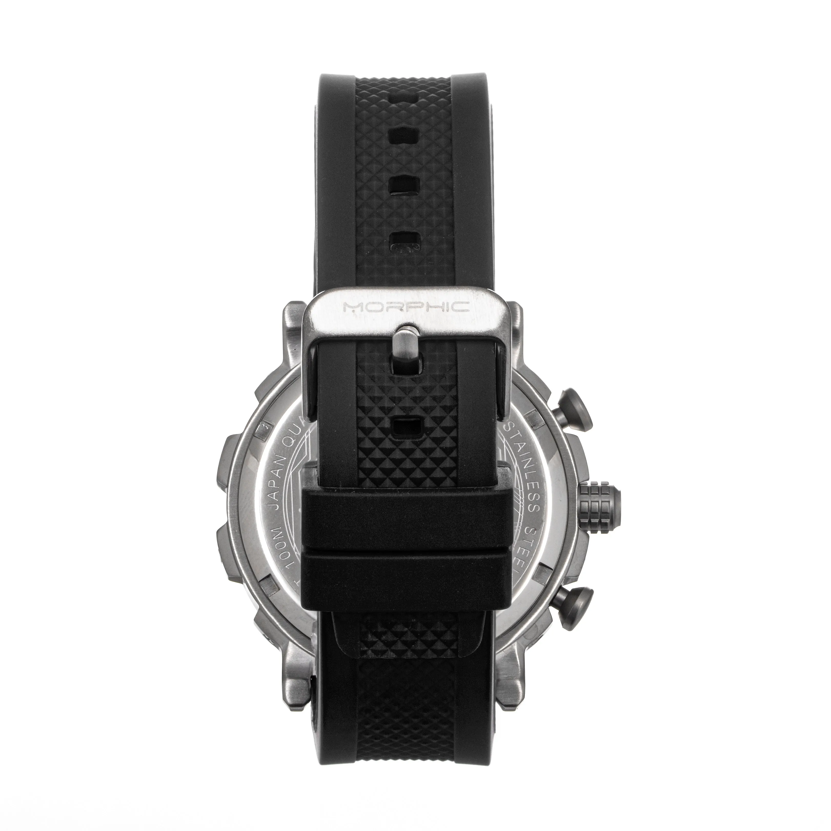 Morphic M93 Series Chronograph Strap Watch w/Date - Silver/Black