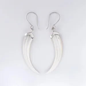 Mother of Pearl Shell Huia Beak Earrings