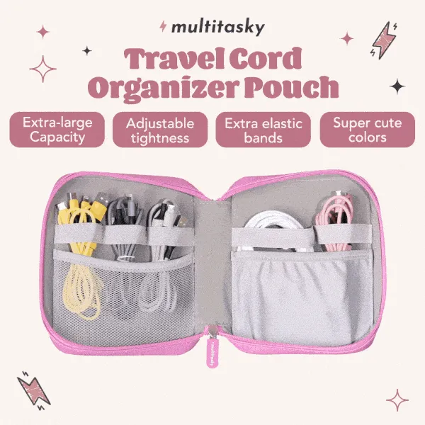 Multitasky Women's Travel Cord Organizer Pouch