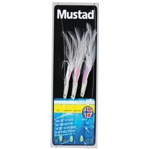 Mustad Luminous Hokkai Traces 3/0 with 50lb mainline