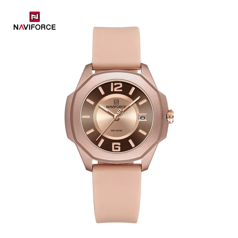 NAVIFORCE NF7107 5ATM Waterproof Stylish Women’s Luminous Sports Watch with Silicone Strap