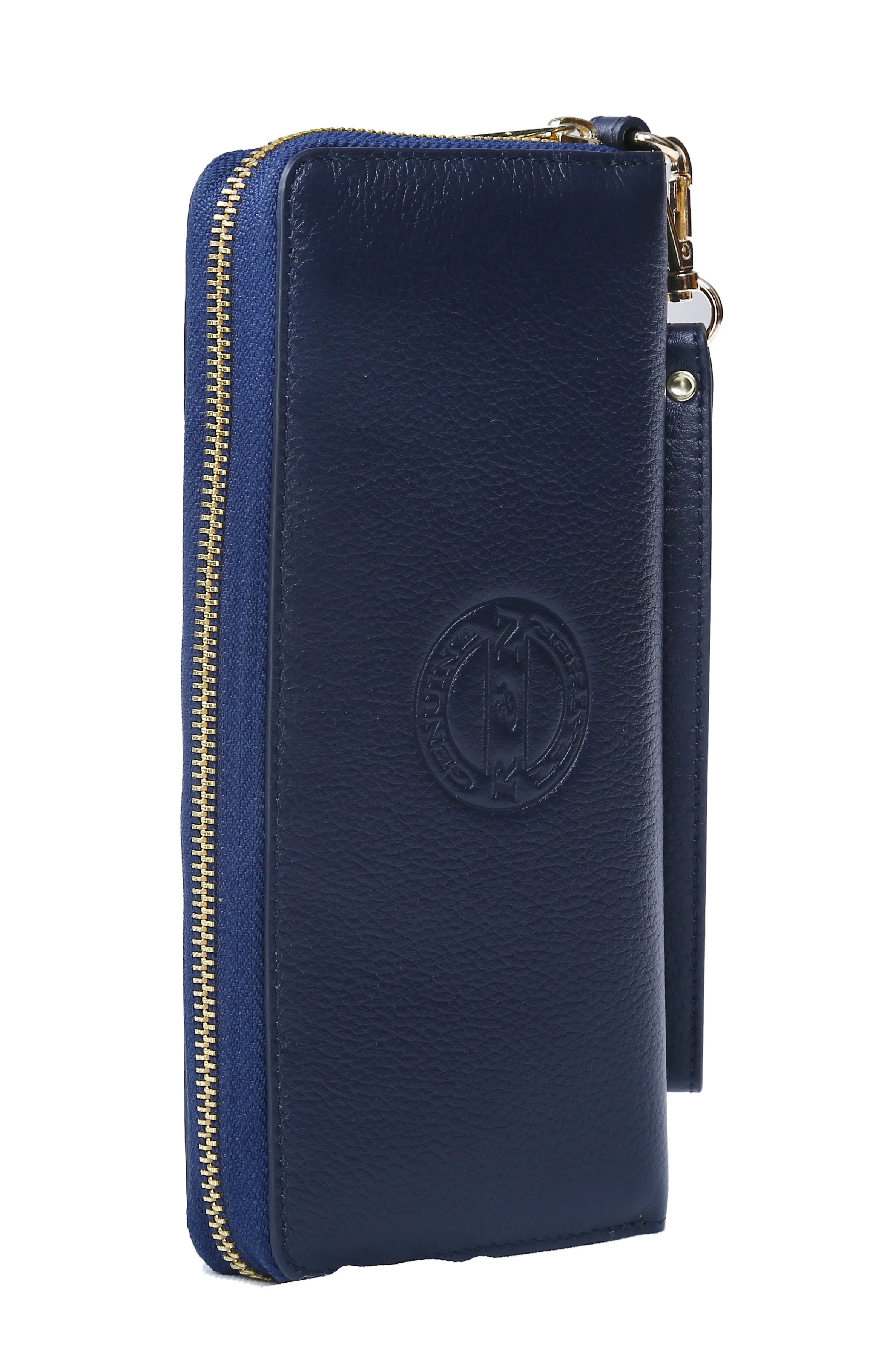 Navy Blue Genuine Leather Soft and Slim Wallet/Purse by ENAAF