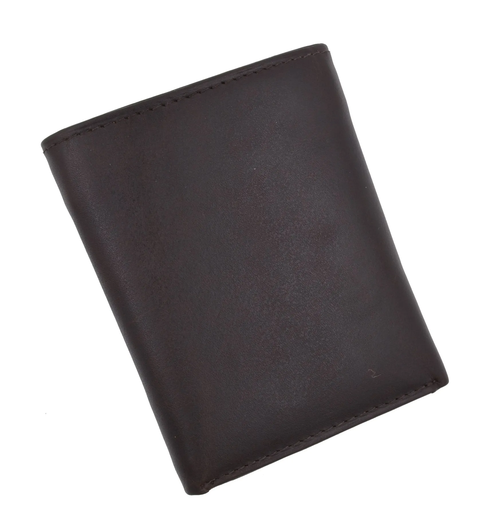 New Cavelio Mens Genuine Leather ID Card Bill Holder Trifold Wallet 731107