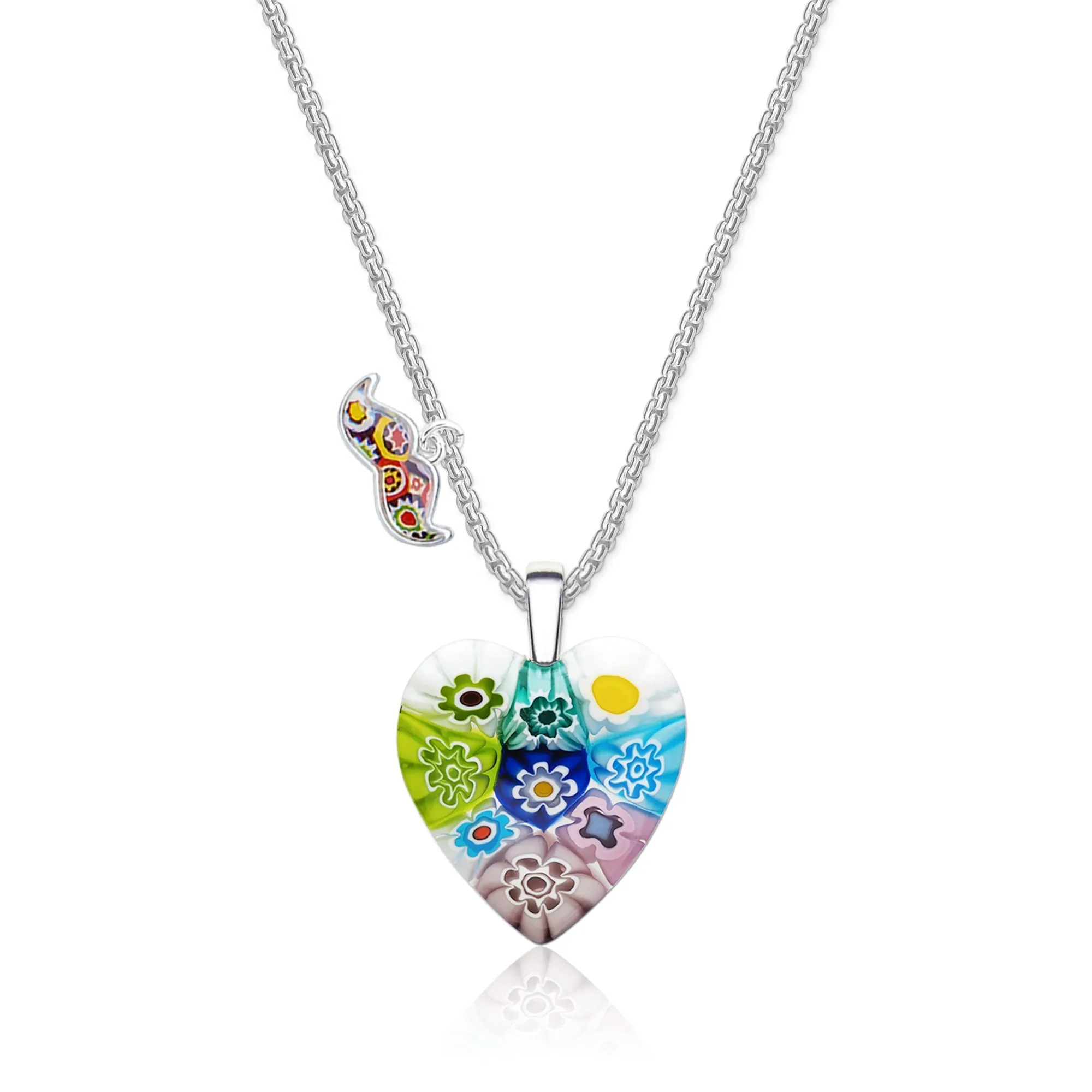 Nine in Bloom Heart Necklace