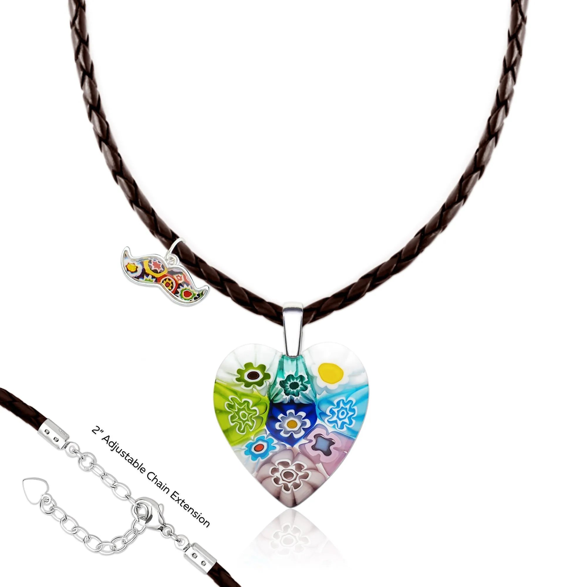 Nine in Bloom Heart Necklace