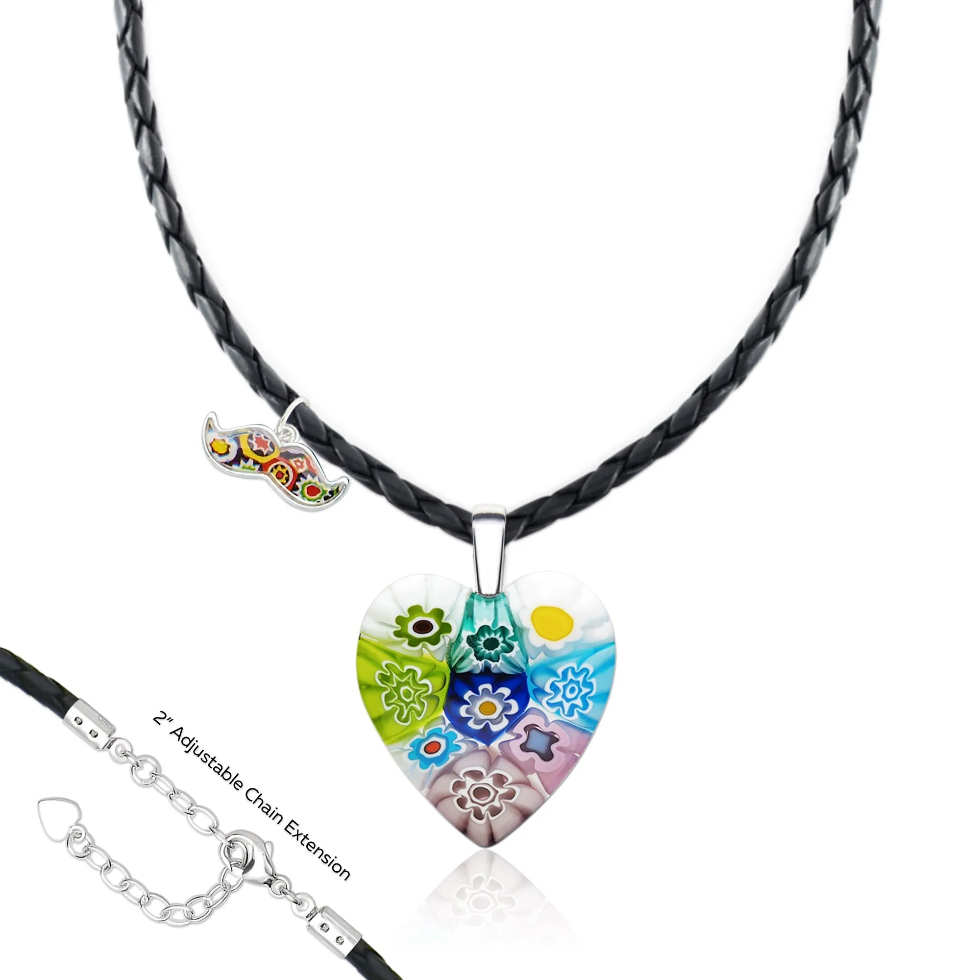 Nine in Bloom Heart Necklace