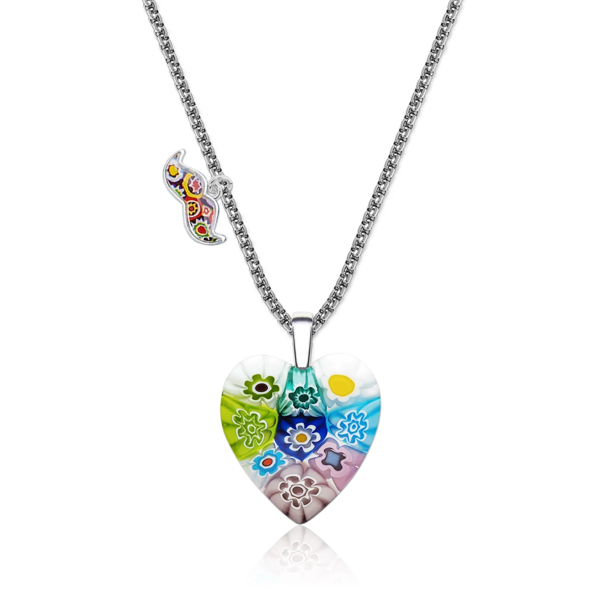 Nine in Bloom Heart Necklace