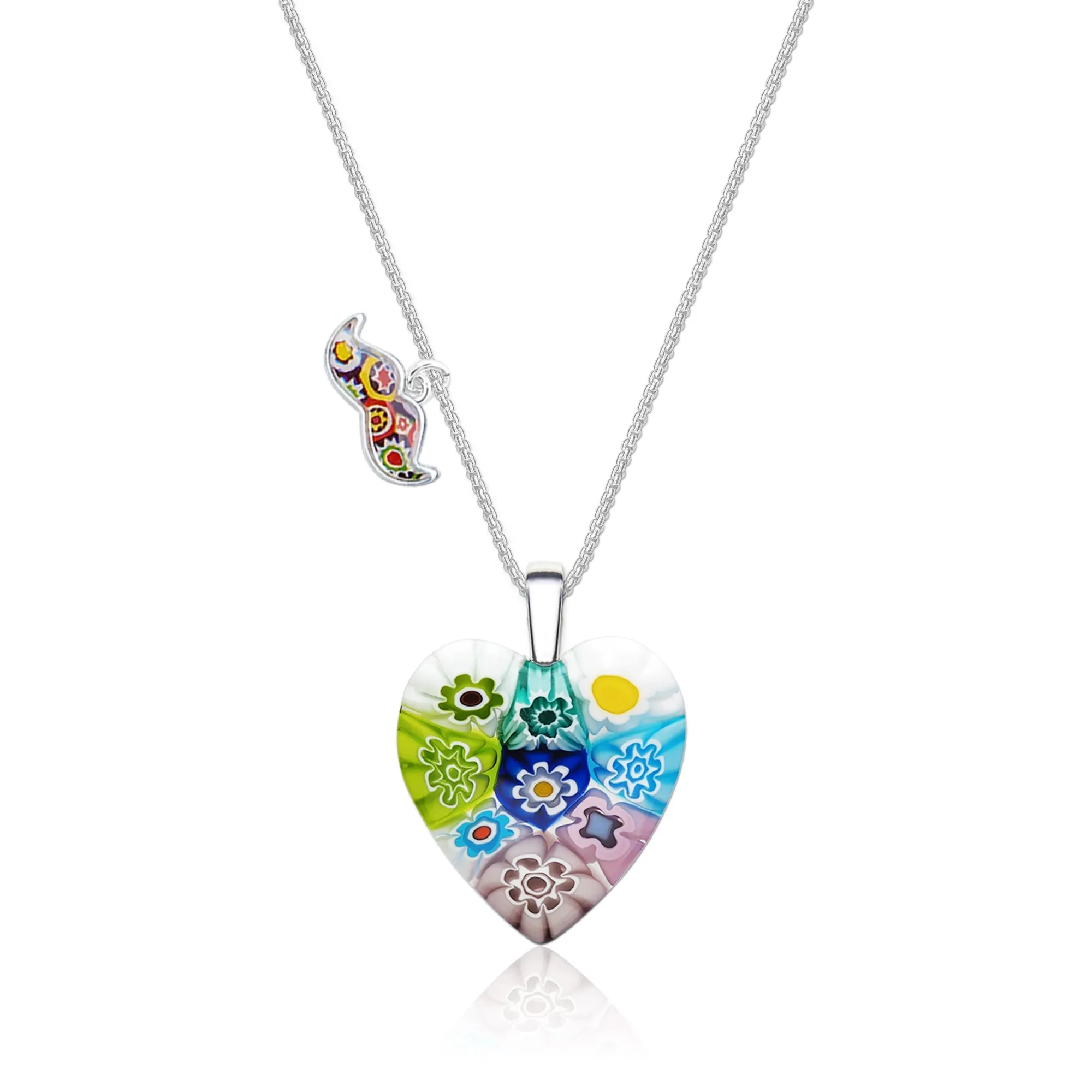 Nine in Bloom Heart Necklace