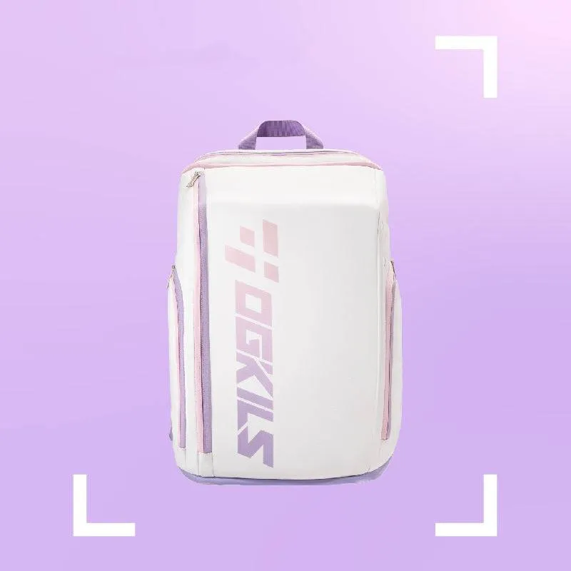 OGKILS "Eye-Catching" Badminton Backpack (3pcs) White/Pink