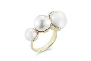 open triple fluid pearl ring