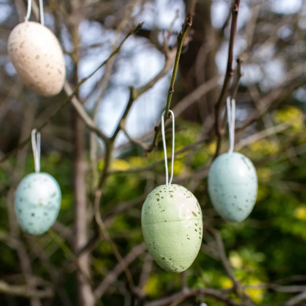 Pastel & Gold Speckled Hanging Eggs