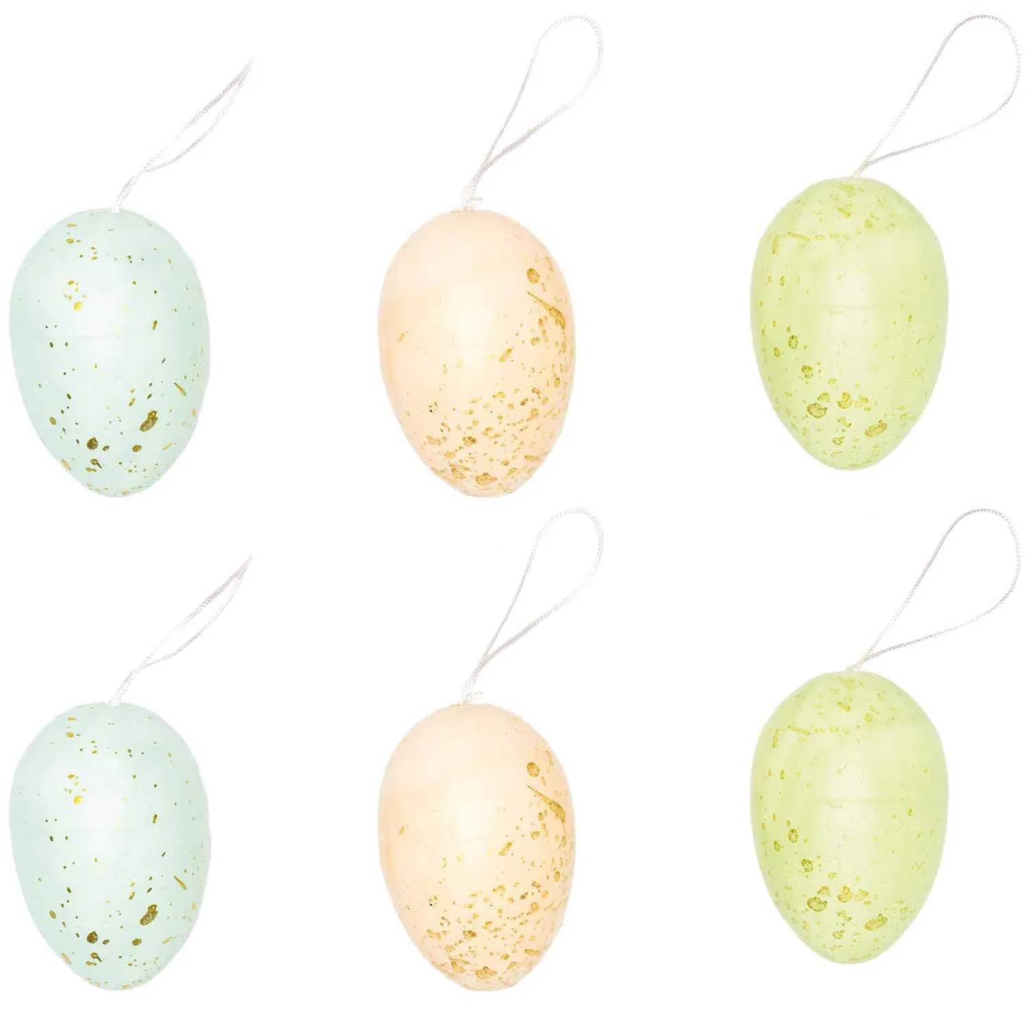 Pastel & Gold Speckled Hanging Eggs