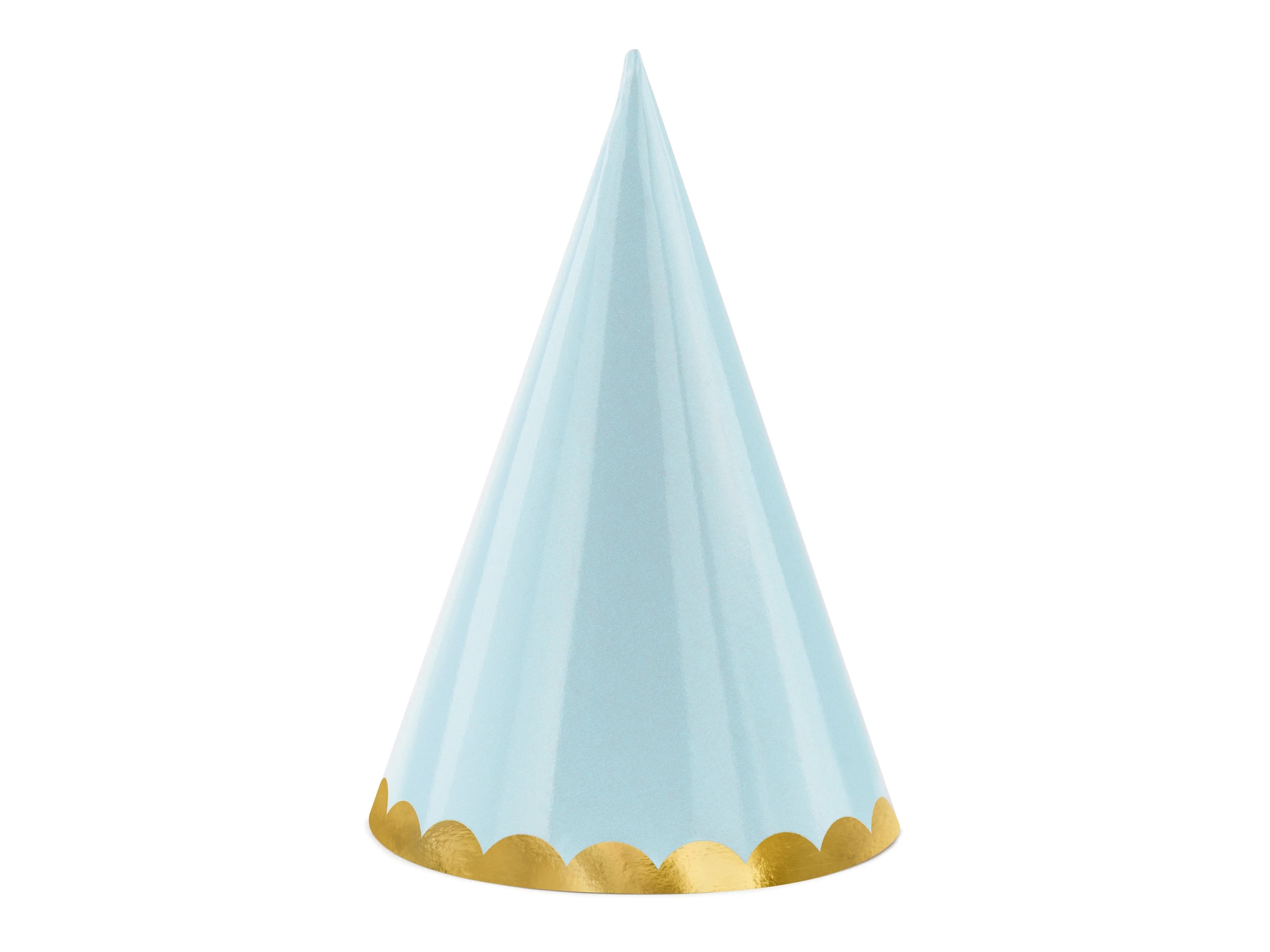 Pastel and Gold Luxury Party Hats x 6