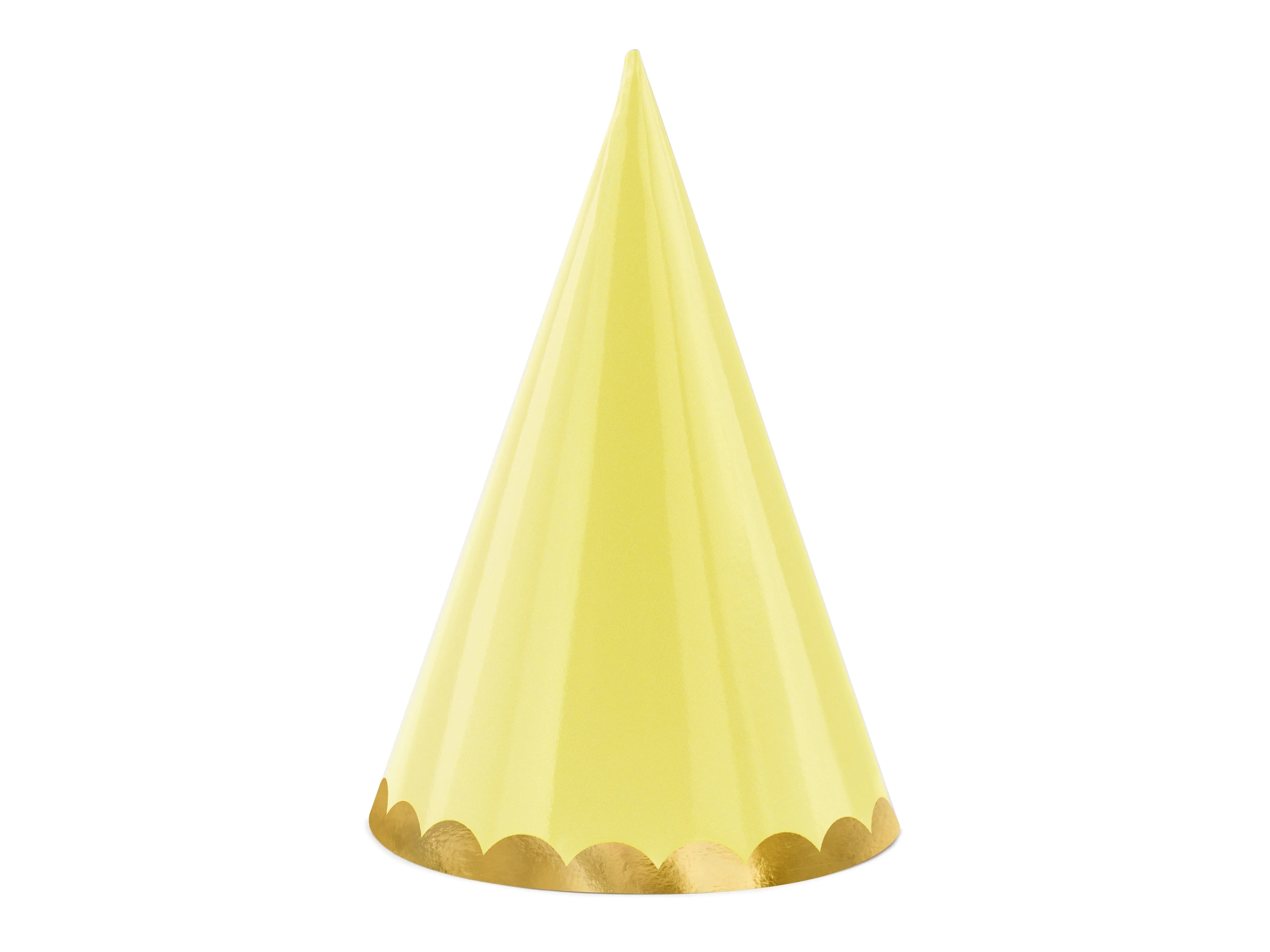 Pastel and Gold Luxury Party Hats x 6