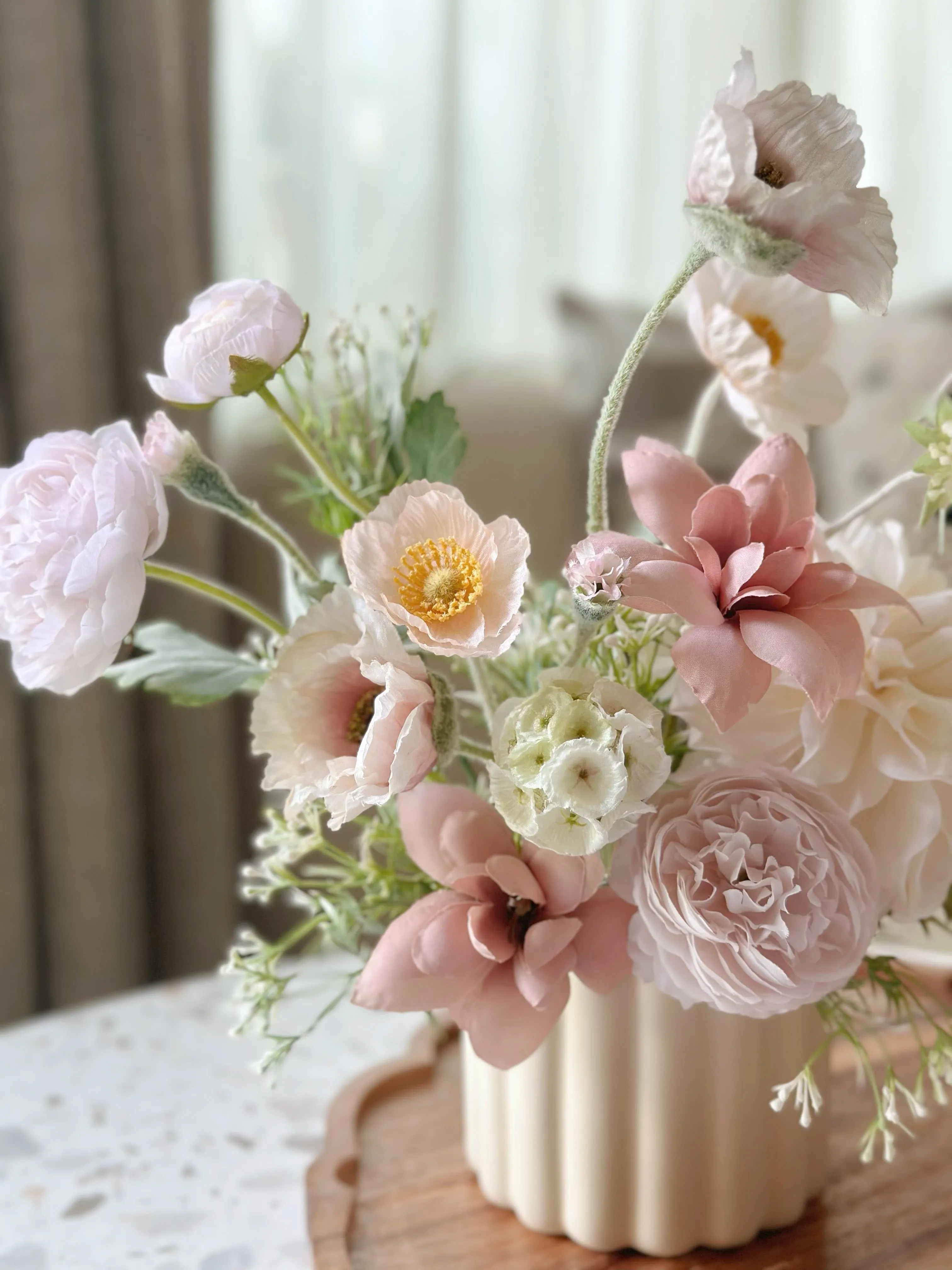 Pastel Blooms In The Pot (1-sided)