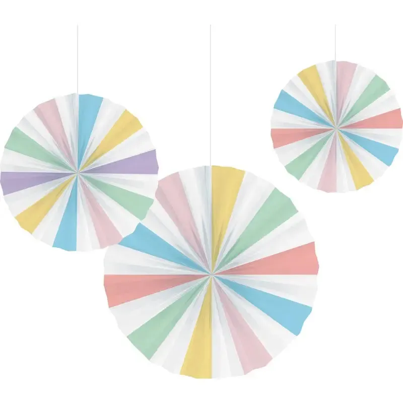 Pastel Celebrations Tissue Fans