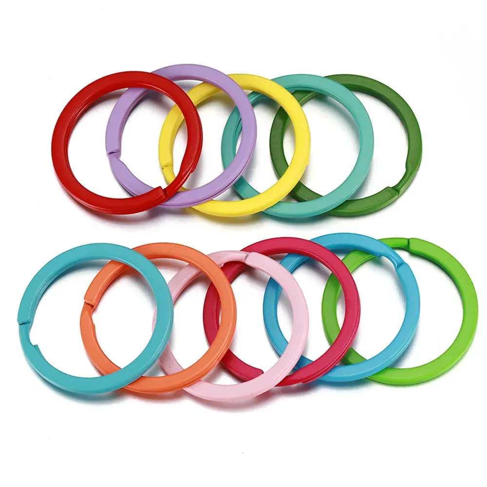 Pastel Color Key Rings (10-Pack)