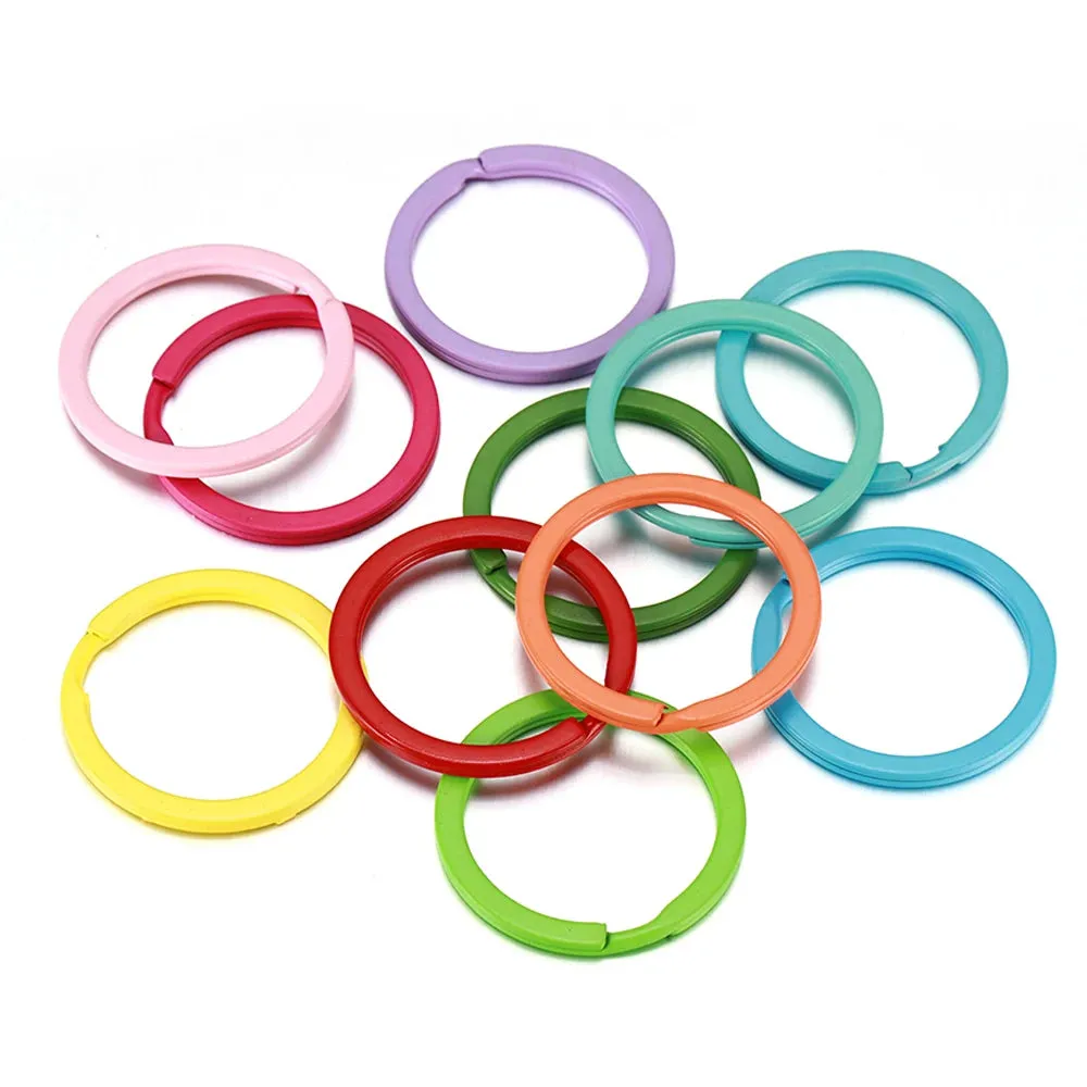 Pastel Color Key Rings (10-Pack)