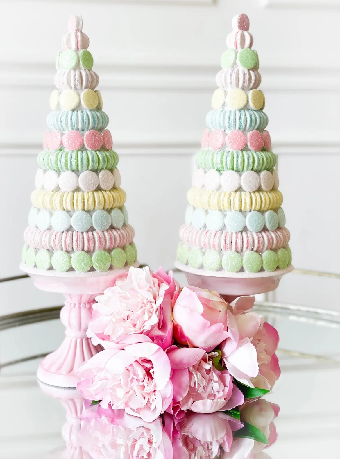 Pastel Macaron Tree On Pedestal