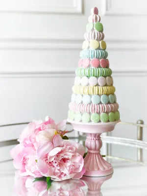 Pastel Macaron Tree On Pedestal