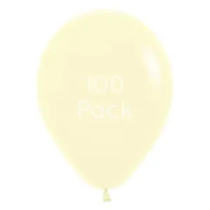 Pastel Matte Yellow Balloons - 100 Pkt