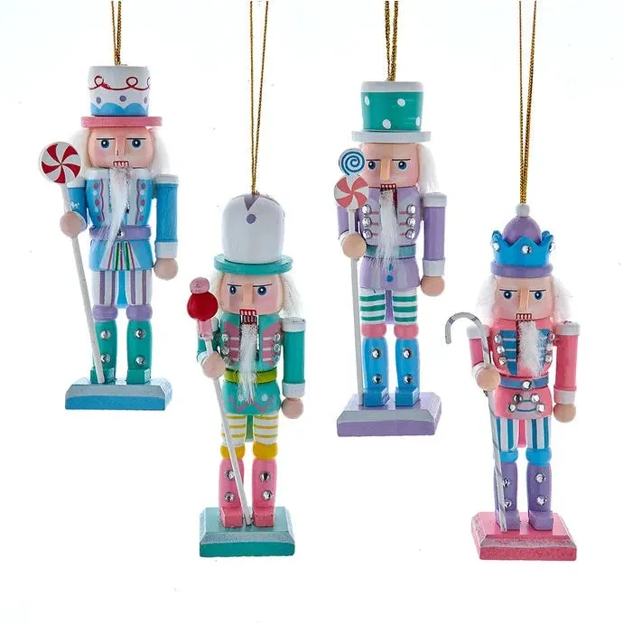 Pastel Wooden Nutcracker Ornament