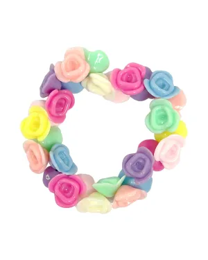 Pink Poppy Pastel Roses Bracelet