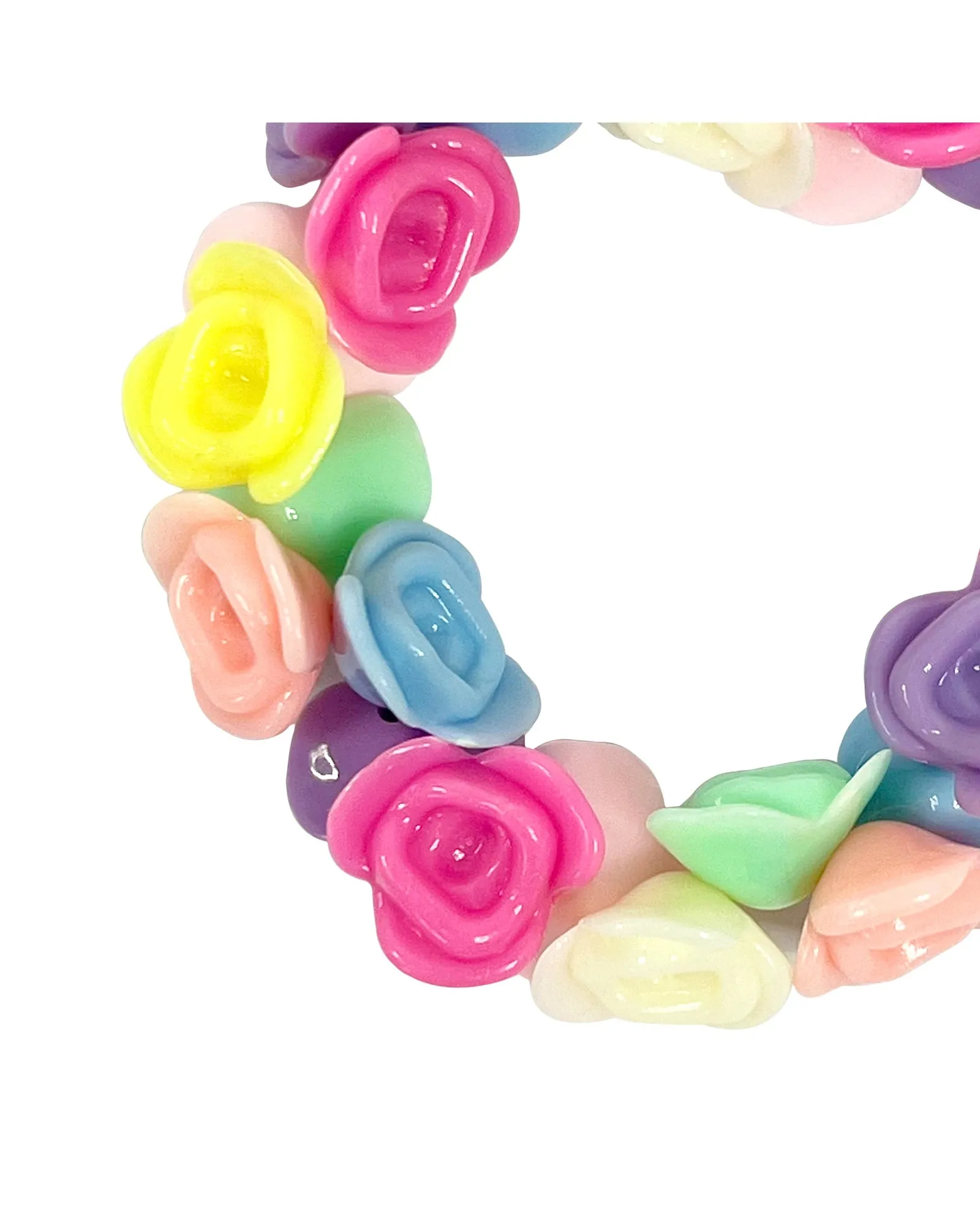 Pink Poppy Pastel Roses Bracelet