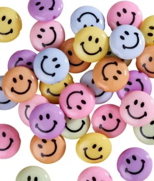 Prescent Smiley Round Multipurpose 12pc Magnet Set for Fridge, Notice Board, Crafts and More (30 mm, Multi-Pastel Color)