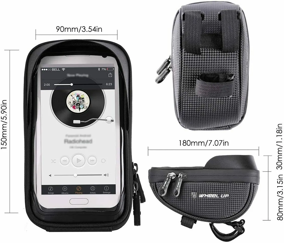 PROWheelX™ Waterproof Bike Cell Phone Case Bag Holder | Motorcyle Cycling Handlebar Mount