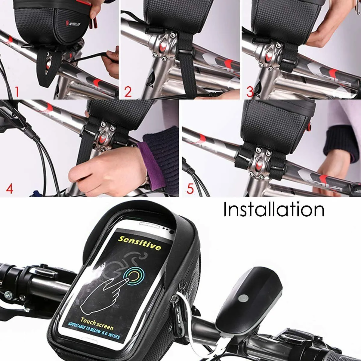 PROWheelX™ Waterproof Bike Cell Phone Case Bag Holder | Motorcyle Cycling Handlebar Mount