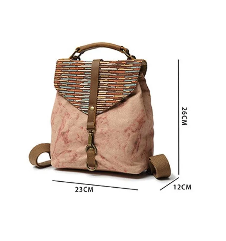 Retro Blush Canvas Backpack