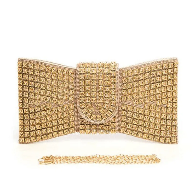 Rhinestone Bowtie Iconic Clutch Bag