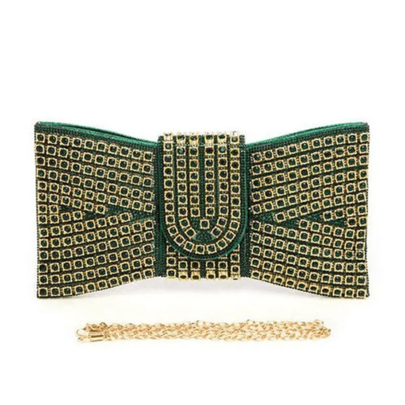 Rhinestone Bowtie Iconic Clutch Bag