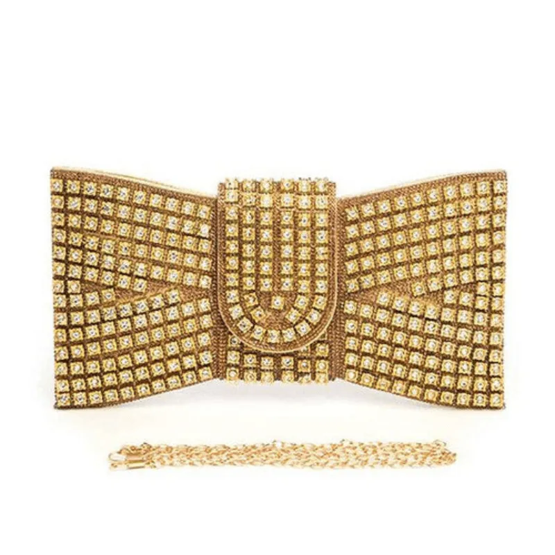 Rhinestone Bowtie Iconic Clutch Bag